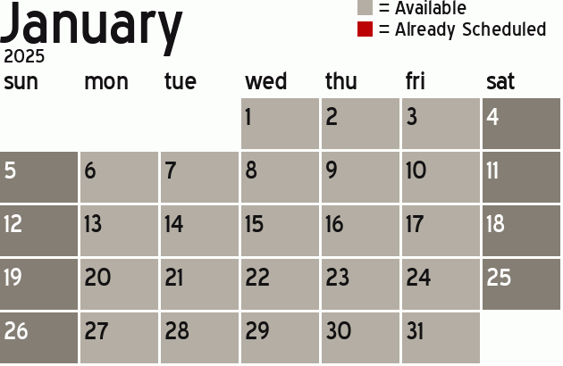 Missionary Dinner Calendar